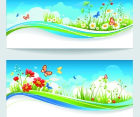 Summer blue sky backgrounds vector 03