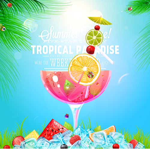 Creative Summer Holidays vector Backgrounds 03
