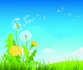 Summer blue sky backgrounds vector 04