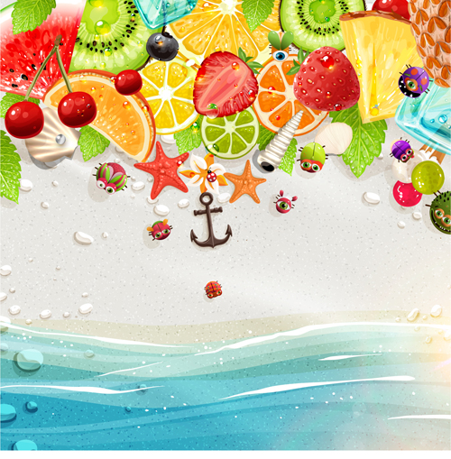 Creative Summer Holidays vector Backgrounds 04