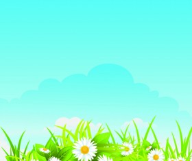 Summer blue sky backgrounds vector 05