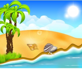 Beautiful Summer beach background 02