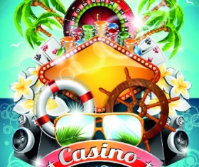 Summer holiday flyer template vector 01