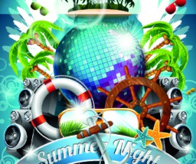 Summer holiday flyer template vector 04
