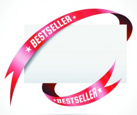 Sale Tags with red Ribbon vector 03