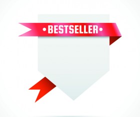 Sale Tags with red Ribbon vector 04