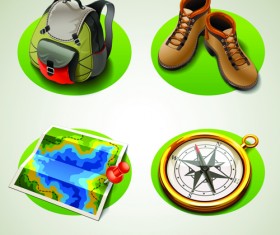 Different Tourism Icons vector 01
