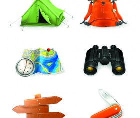 Different Tourism Icons vector 04