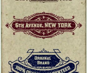 Vintage labels design vector set 01