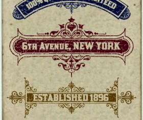 Vintage labels design vector set 05