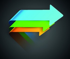 Creative Curled arrows design vector 01