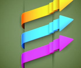 Creative Curled arrows design vector 02