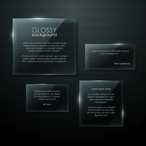 Transparent Glass shapes backgrounds 01