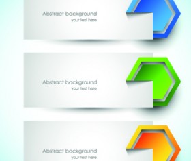 Abstract Creative banners vector set 01