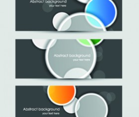 Abstract Creative banners vector set 03