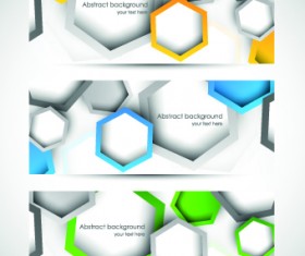 Abstract Creative banners vector set 04