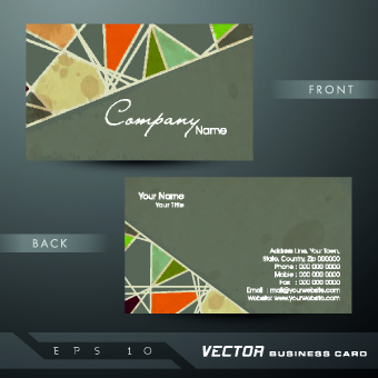 Classic business cards design vector 03