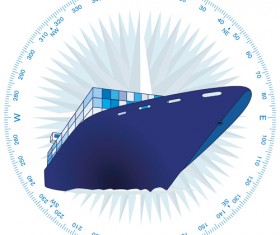 Container shipping design vector set 02