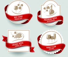 Various Food Label vector set 02