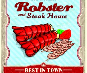 Creative Food poster design vector 04