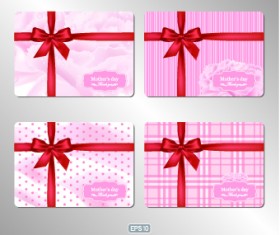 Pink gift card vector 01