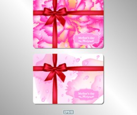 Pink gift card vector 02