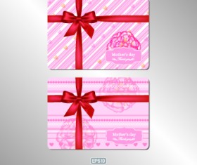 Pink gift card vector 04
