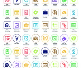 Web Seo icons vector 01