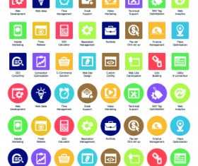 Web Seo icons vector 02
