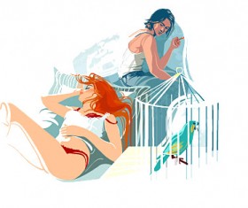 Yellow maple leaf border vector