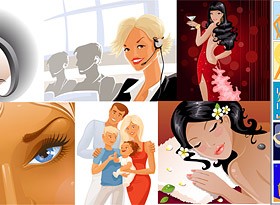 Elements of fashion women 03 Vector