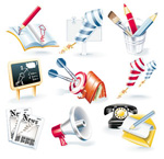 Vector 3D style icon vector