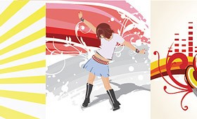 Trend of female illustration style Vector