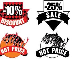 Price discount Icon vector