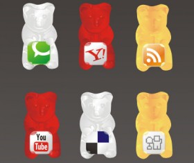 Bear icon vector vector