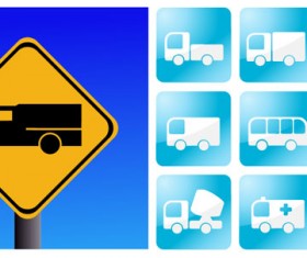 Simple vehicle Icon vector