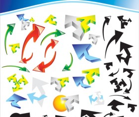 Different arrow icon vector