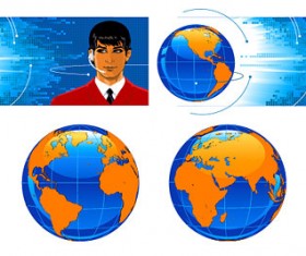 Earth science and Technology Service Vector