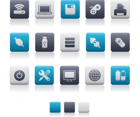 Blue Ash Creative icons vector