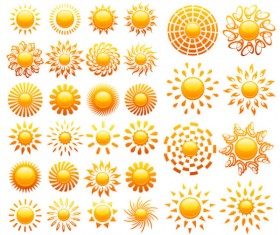 Sun Crystal icons vector
