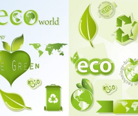 Shiny Eco icon vector