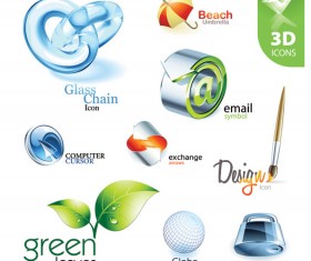 Exquisite 3D Icon vector