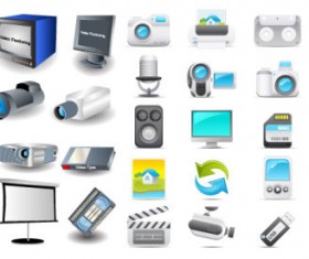 Digital video and audio icon vector