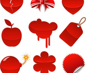 Red icon vector vector