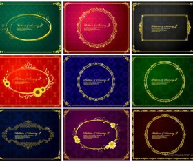 Golden Border shading vector