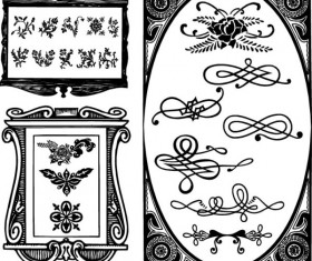 Ornate floral frame vector