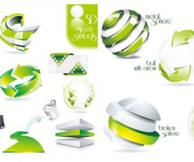Green 3D Icon vector