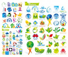 And ecological house icon vector