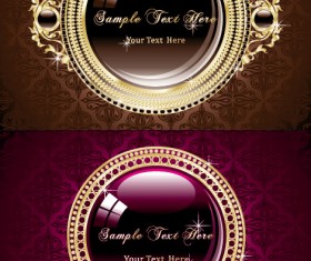 Circular frame Floral vector