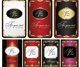 Ornate gloden frames vector